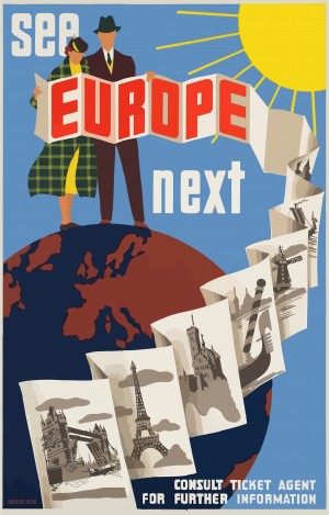 See Europe Next Vintage Travel Poster